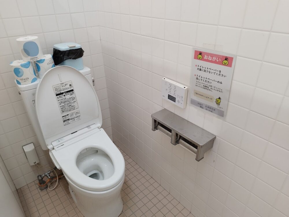 亀島キャンプ場　トイレの中